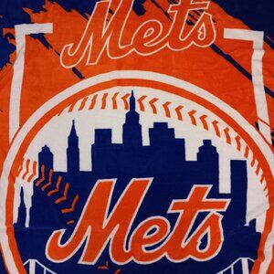 MLB NY METS BASEBALL OVERSIZED FLEECE THROW BLANKET